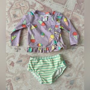 Ruffle Butts Rashguard Swim Set